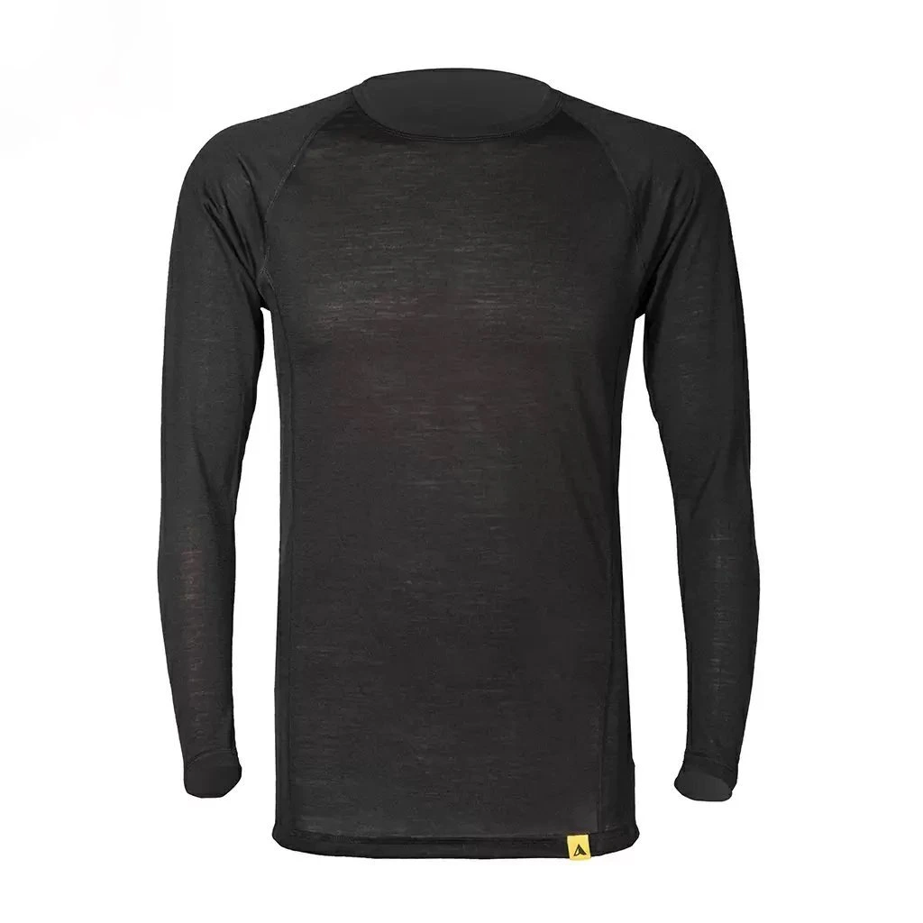 3639 14 Panske Triko Nalehko Dlouhy Rukav Black