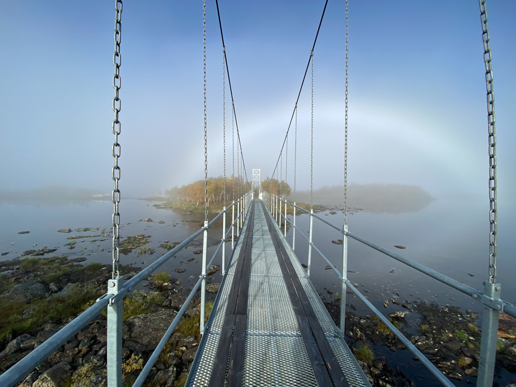 Dalkovy Trek Kungsleden Most a Duha